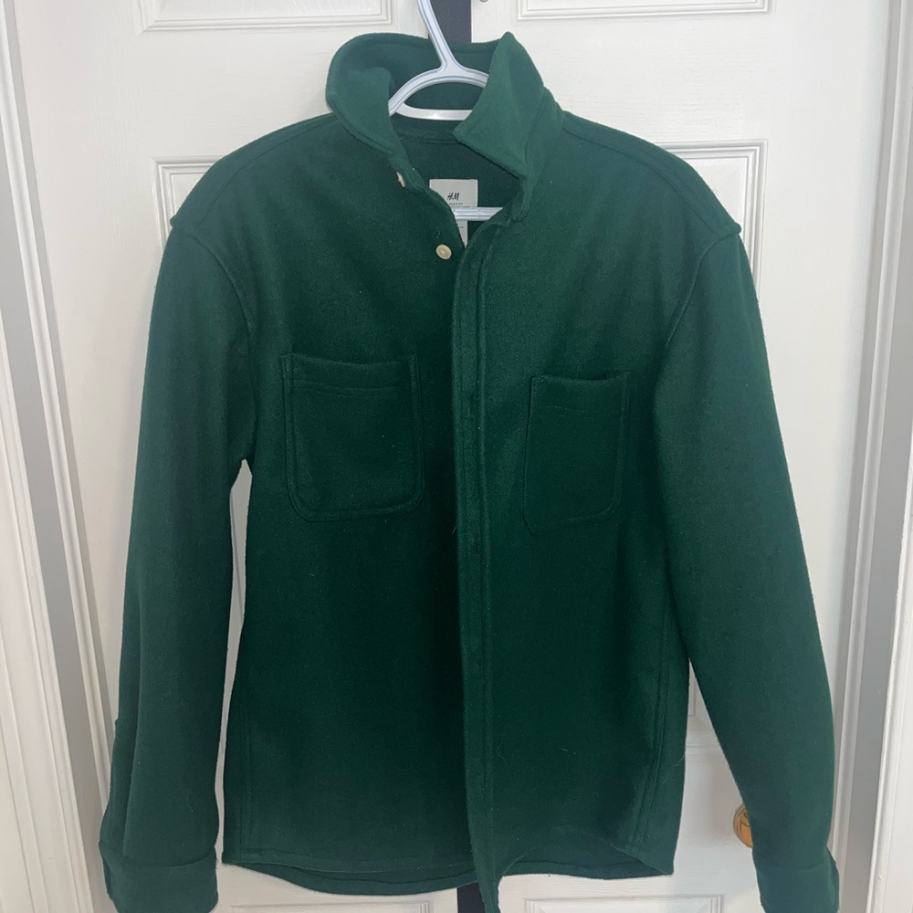 Green Fleece button up
